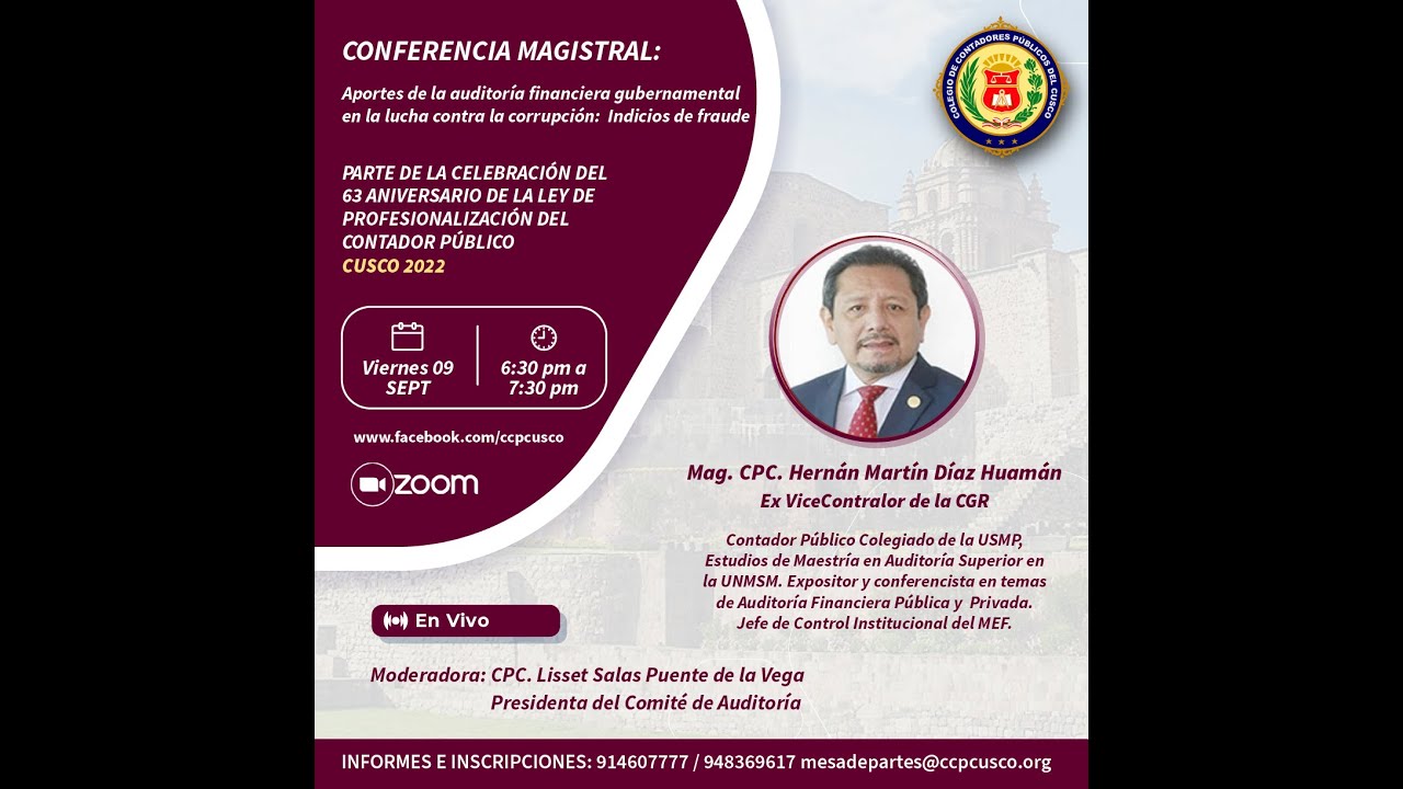 Conferencia: Aportes de la auditoría financiera gubernamental en la lucha contra la corrupción
