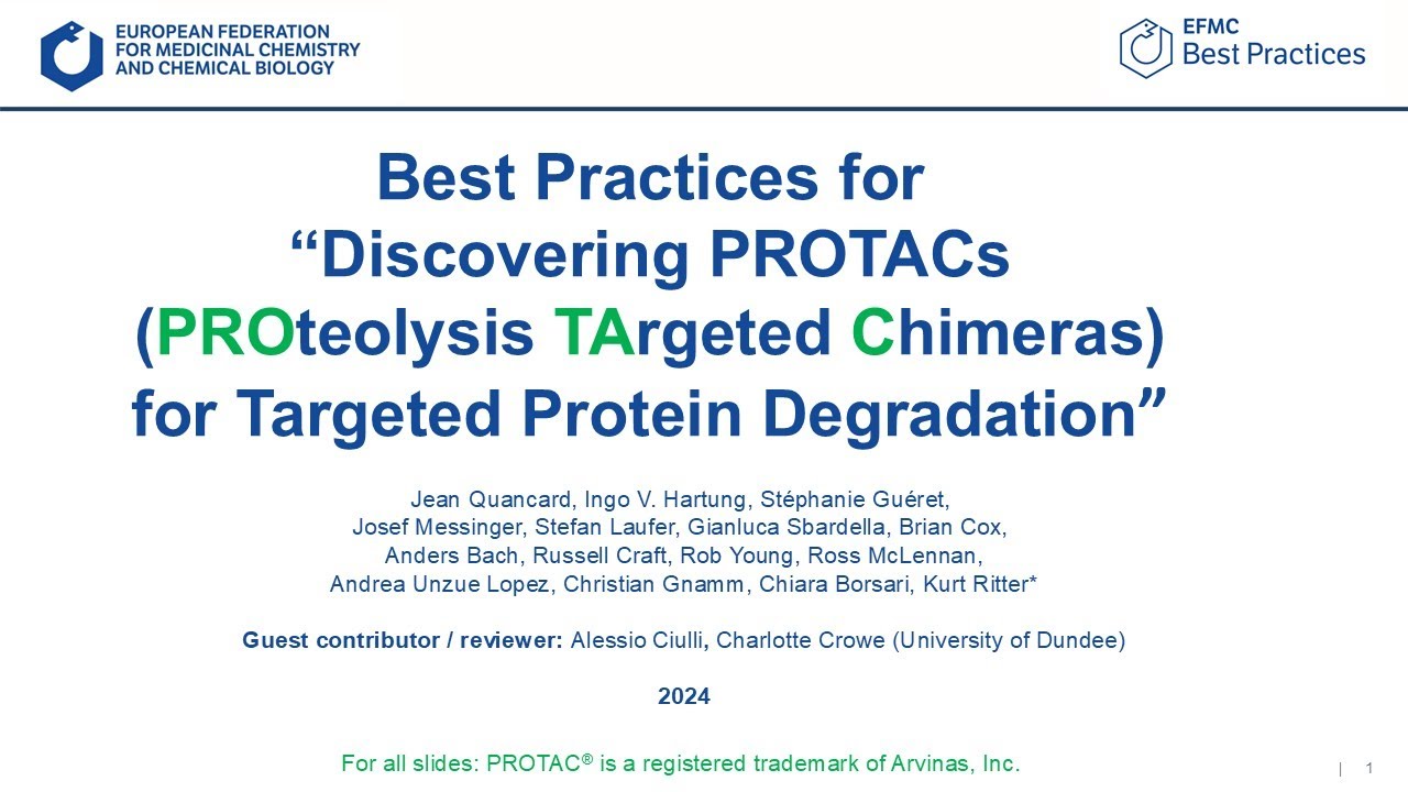 Best Practices for PROTACs - UPS, MoA and Design of PROTACs (Part 1A)