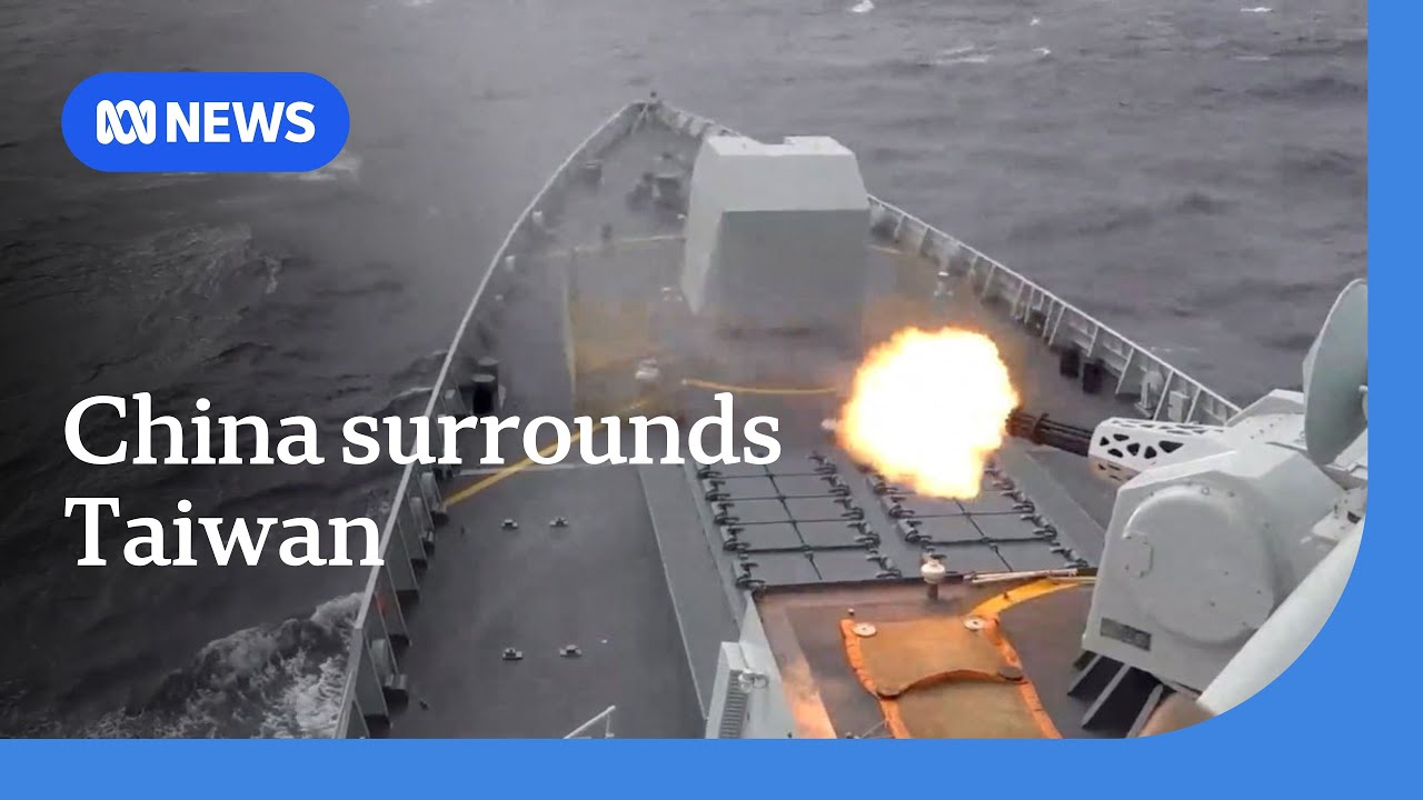 China simulates Taiwan blockade in response to massive US arms deal | ABC NEWS