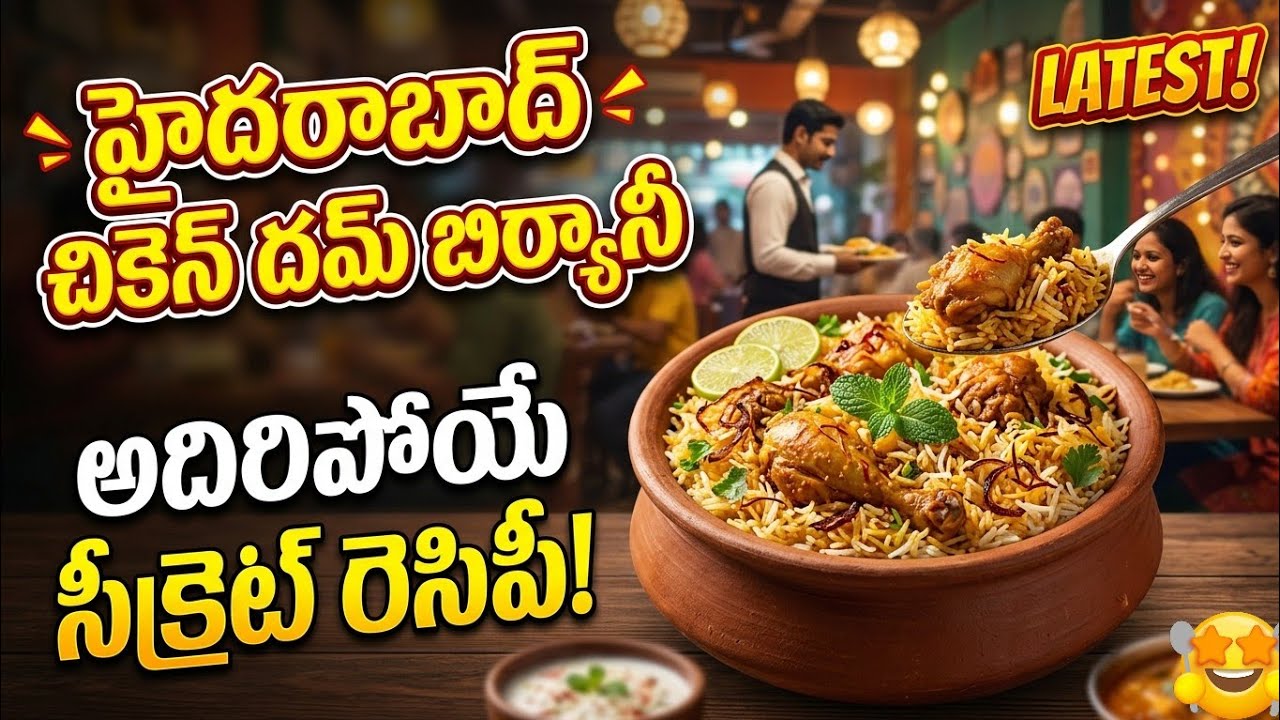 హైదరాబాద్ చికెన్ దమ్ బిర్యానీ ఒక్కసారి ఇలా తిన్నారంటీ వదలరు