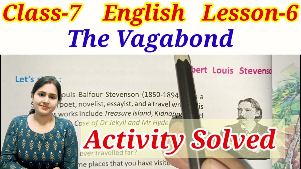 Class-7,English,Lesson-6//The Vagabond,Questions Answers//Full Activity Solved//Unique Learning Lab