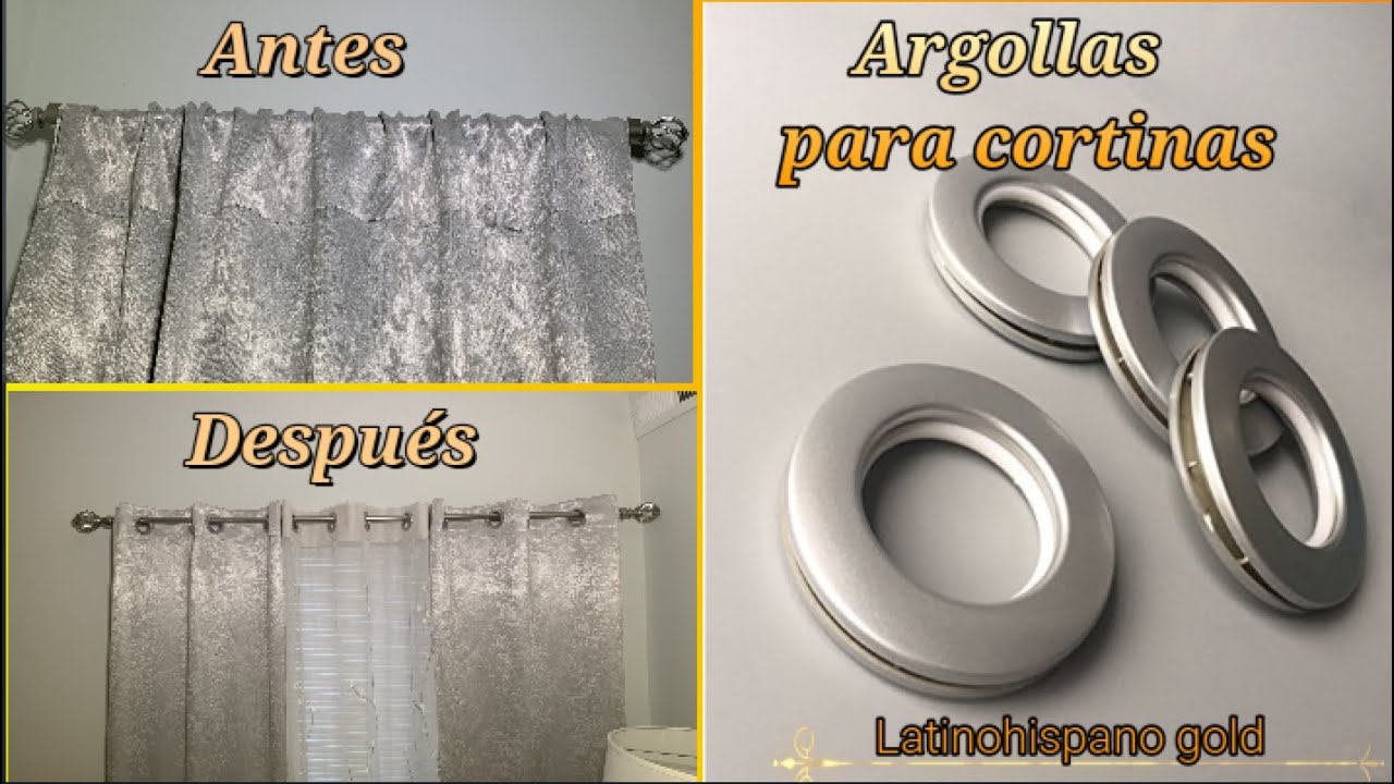 COMO poner ARGOLLAS  a cortinas🧵✂️✏️ FACIL y MUY rápido 2