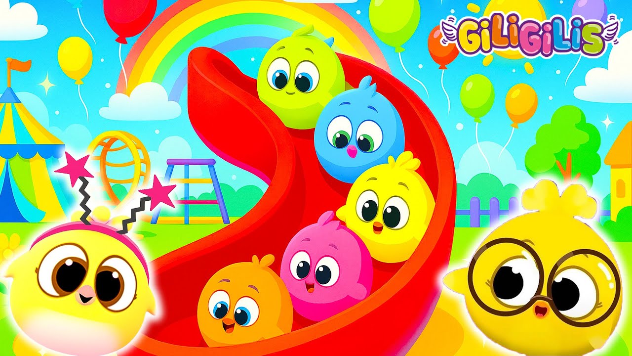 Colorful Playground Adventures with Cute Rolling Characters in a Whirl of Fun and Laughter