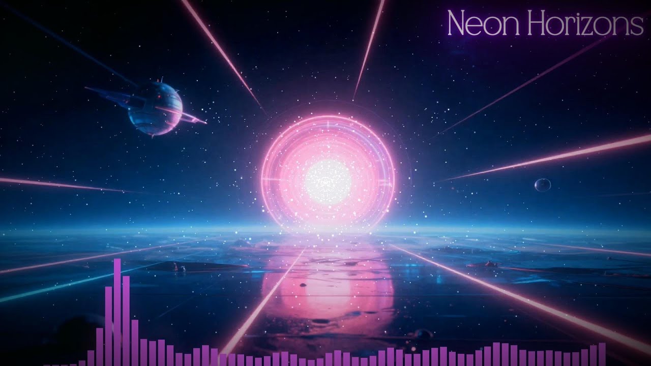 Neon Horizons - AI (New Retro Wave / Synthwave) | Lyrics Video