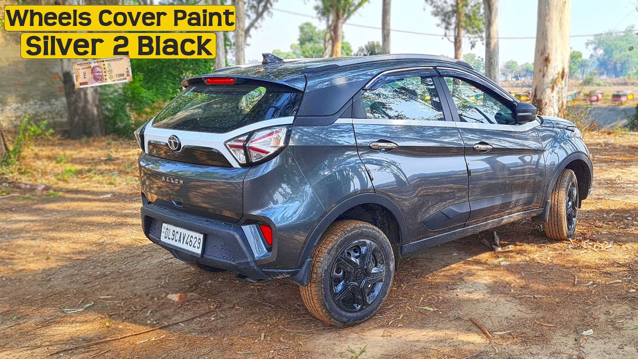 TATA Nexon Wheel Cover Z Black Paint only just 200 with Asian Paints ezycr8 Black paint at Home