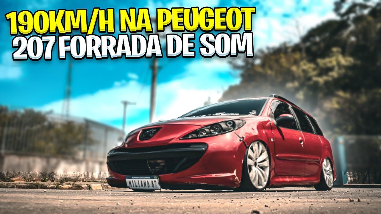 190 KM/H NA PEUGEOT 207 SW , FORRADO DE SOM , NA FIXA E RODAS 17 ``