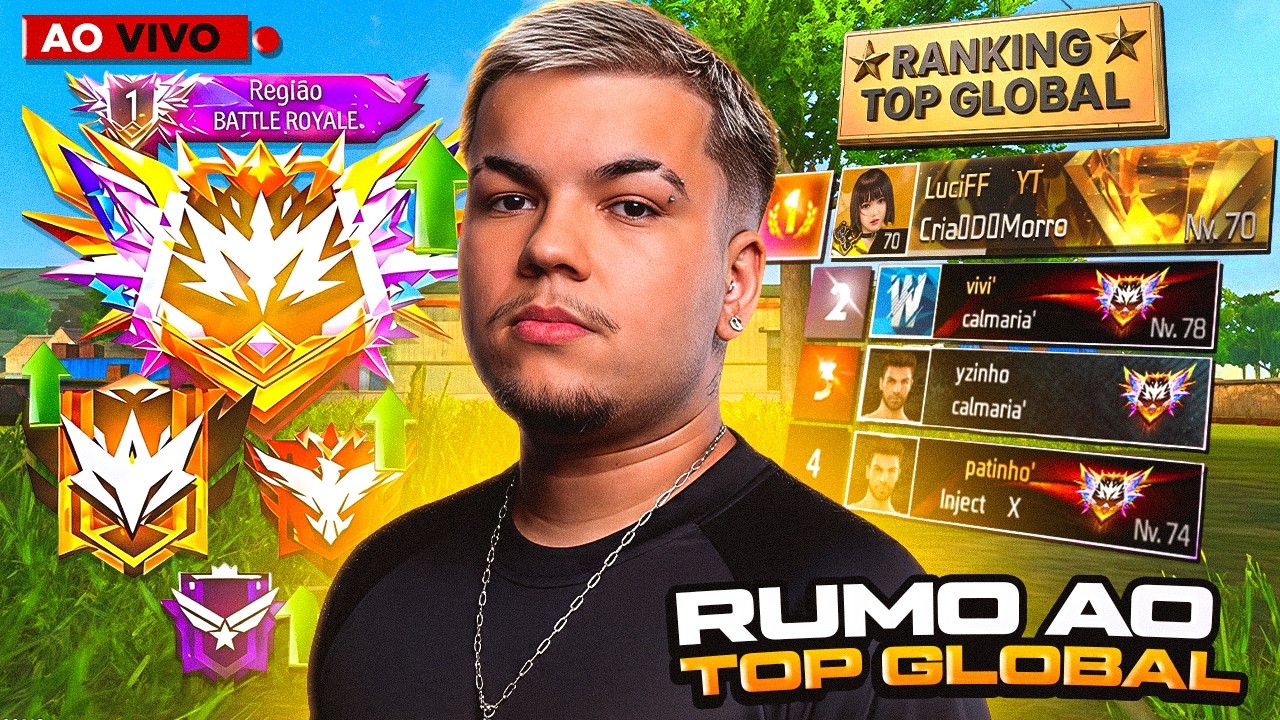 🔴 LIVE! - IMPRESSIONANDO ALEATORIOS - RUMO AO TOP GLOBAL! - LUCI LIVES ON FREE FIRE 🔴