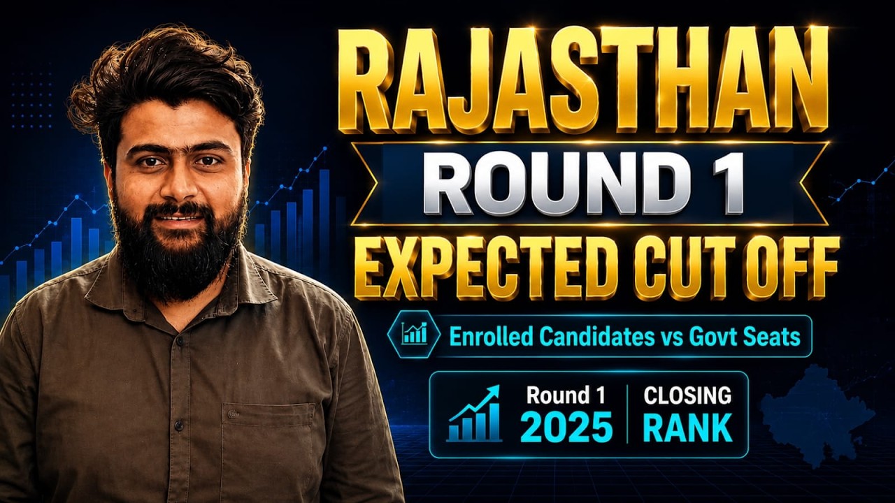 Rajasthan NEET 2026 Round 1 Expected Cutoff 🔥 2025 Closing Rank + 2026 Seat Competition Analysis