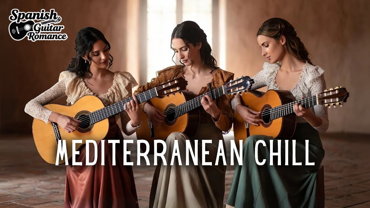 Mediterranean Chill • 1 Hour Spanish Guitar Trio Instrumental for Relaxation & Coastal Serenity