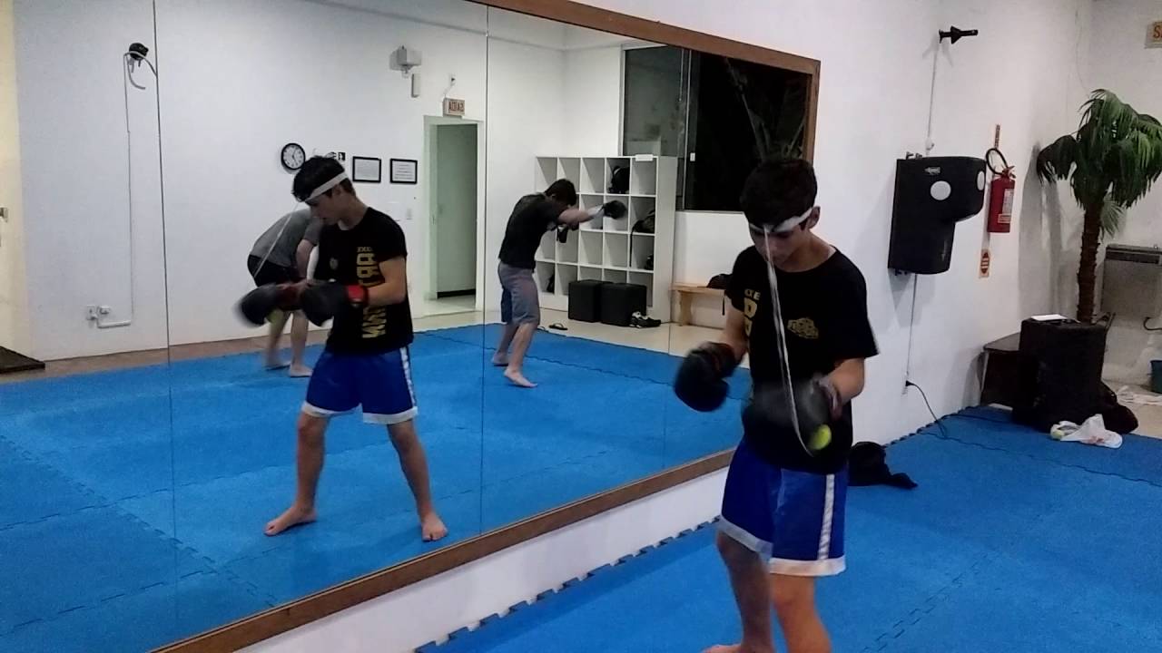 Boxe Artmann - Treino de precis&atilde;o e reflexo com bolinha de t&ecirc;nis