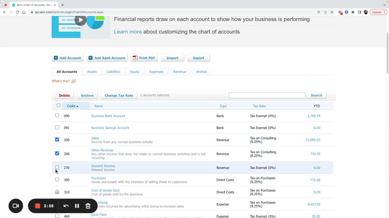 Tax Setting In Xero