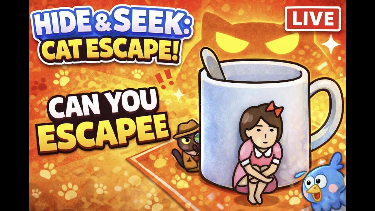 Can You Escape This ? 🤯| Hide And Seek Cat Escape #live