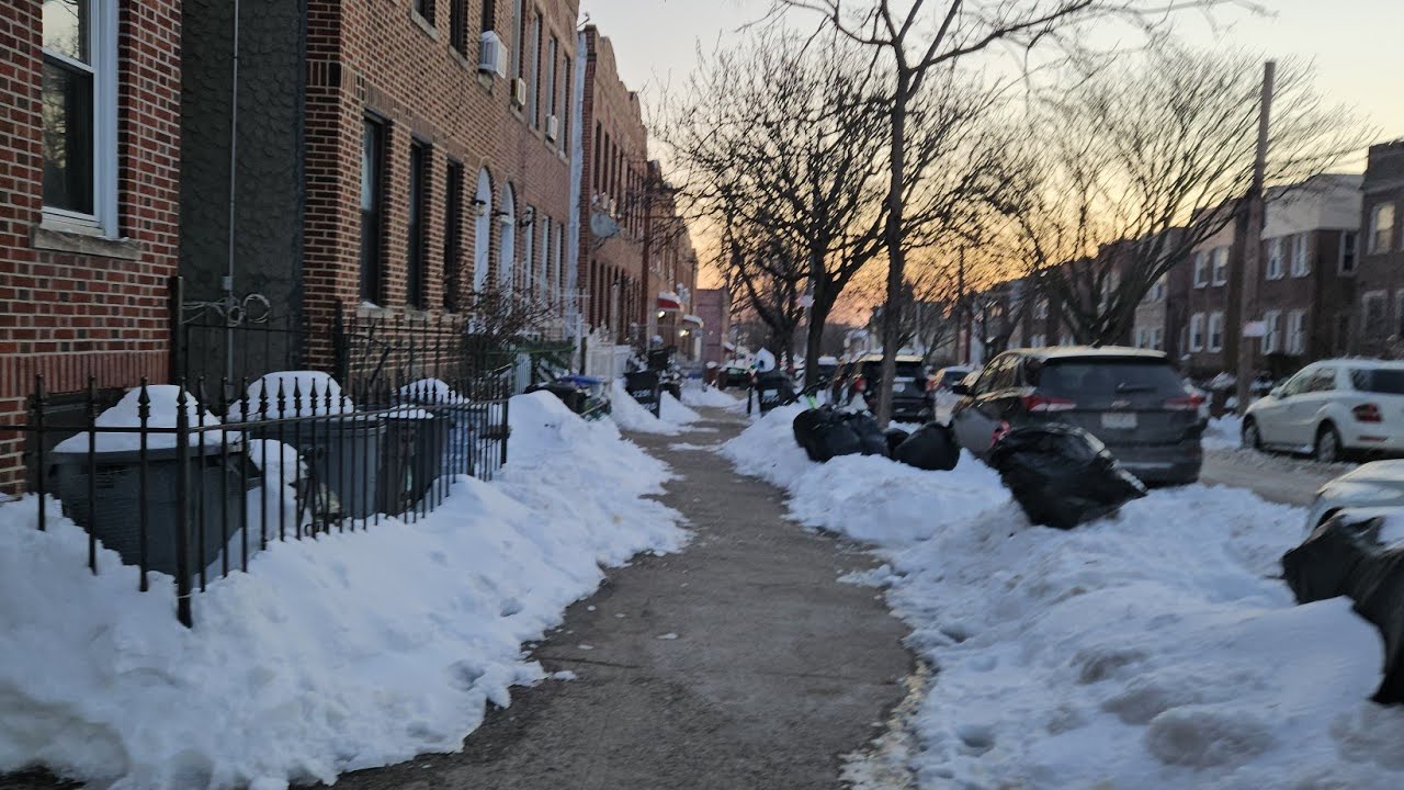 4K Freezing❄️ Snow Covered Morning walk in the Bronx, New York-Jan 28,2026 #snow #newyork#bronx #usa