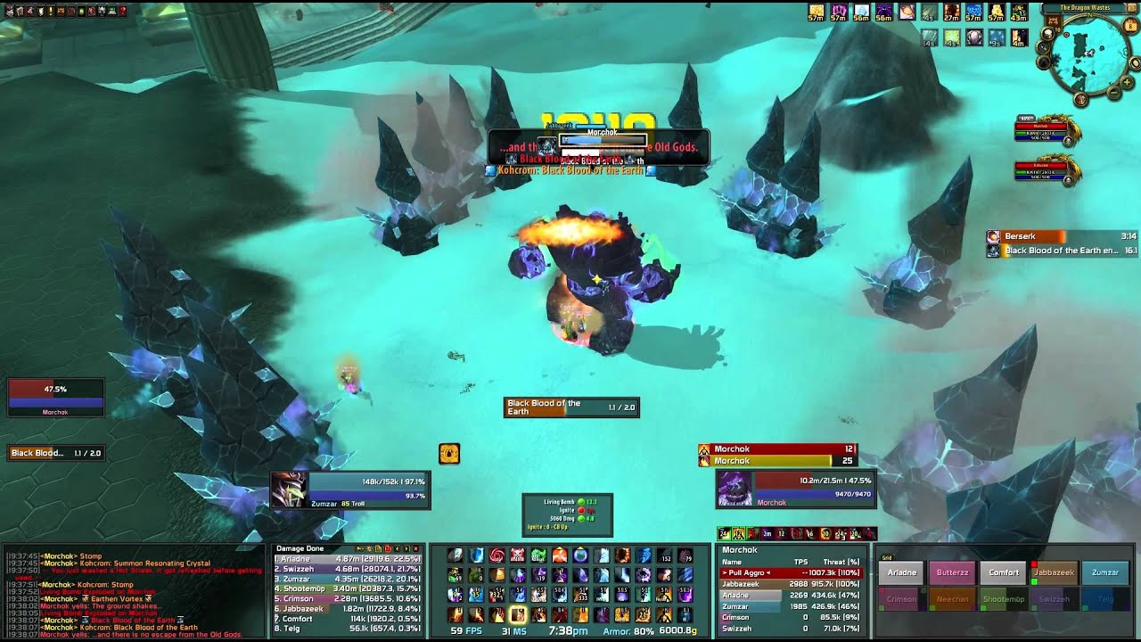 HEROIC Morchok (10-man) - Fire Mage PoV - HD