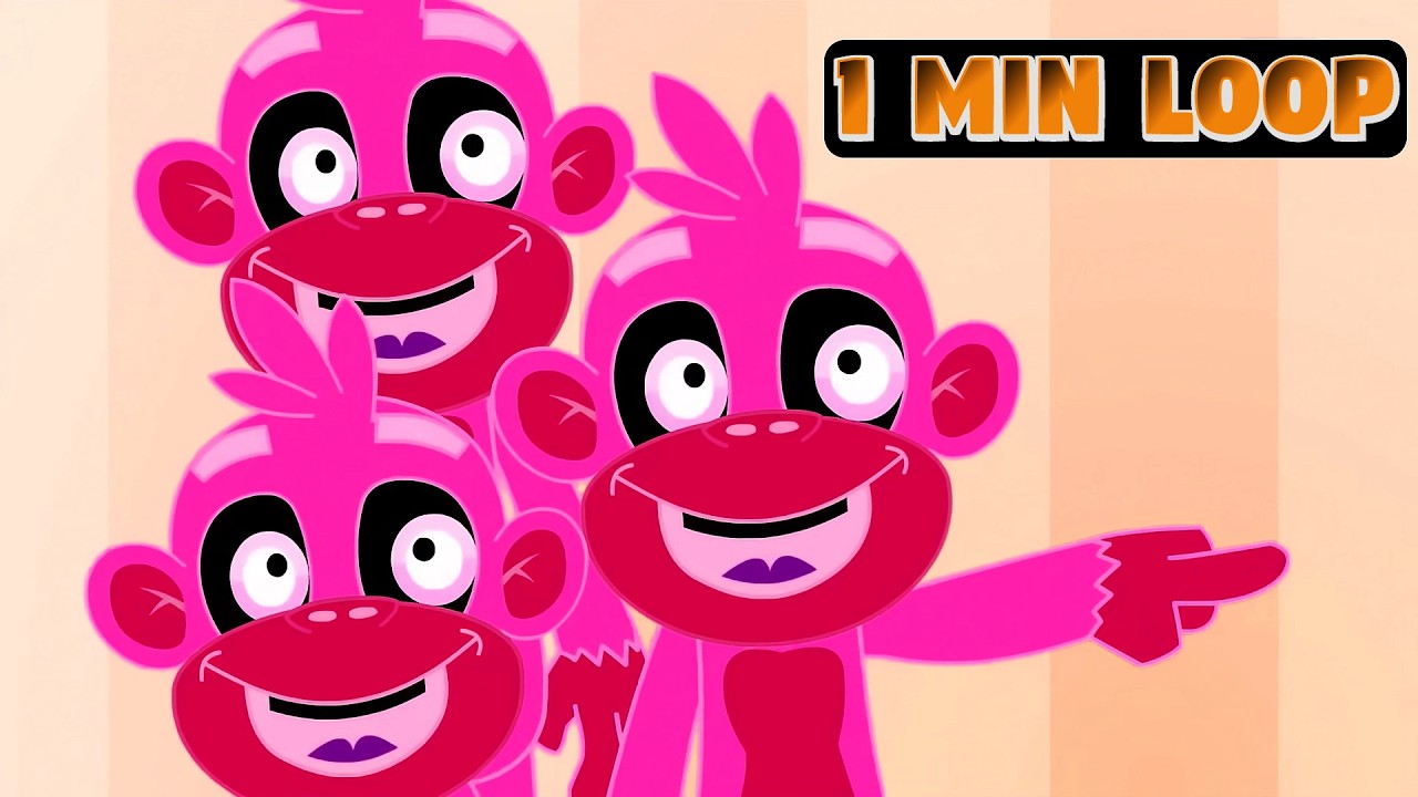 [2 MIN LOOP] Five Little Monkeys Remix 🐒 Fun Beat Variations & Kids Nursery Rhymes Song for Children