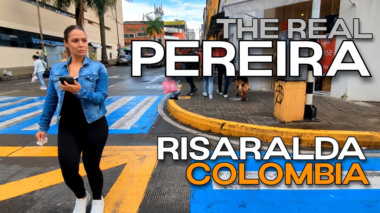 Real Colombia, Risaralda, Pereira in 4K | Walking tour on City Center from Calle 13 and Carrera 13