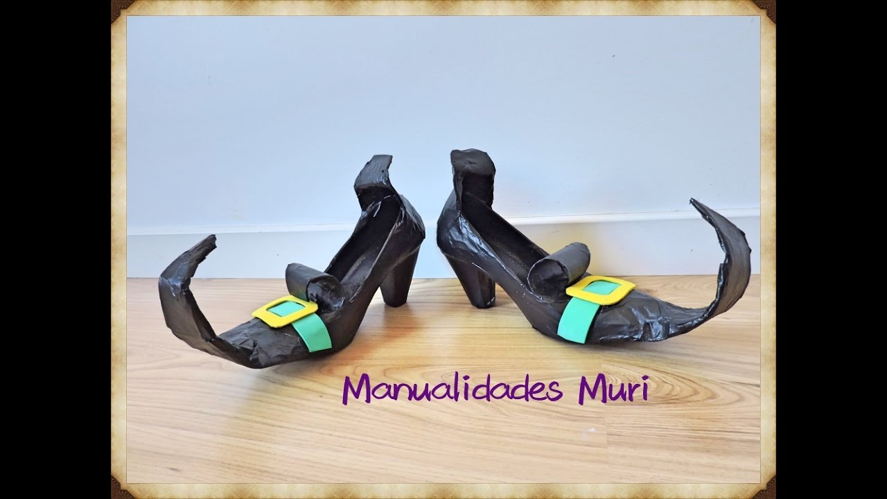 Manualidades Muri, Zapatos de bruja DIY para Halloween