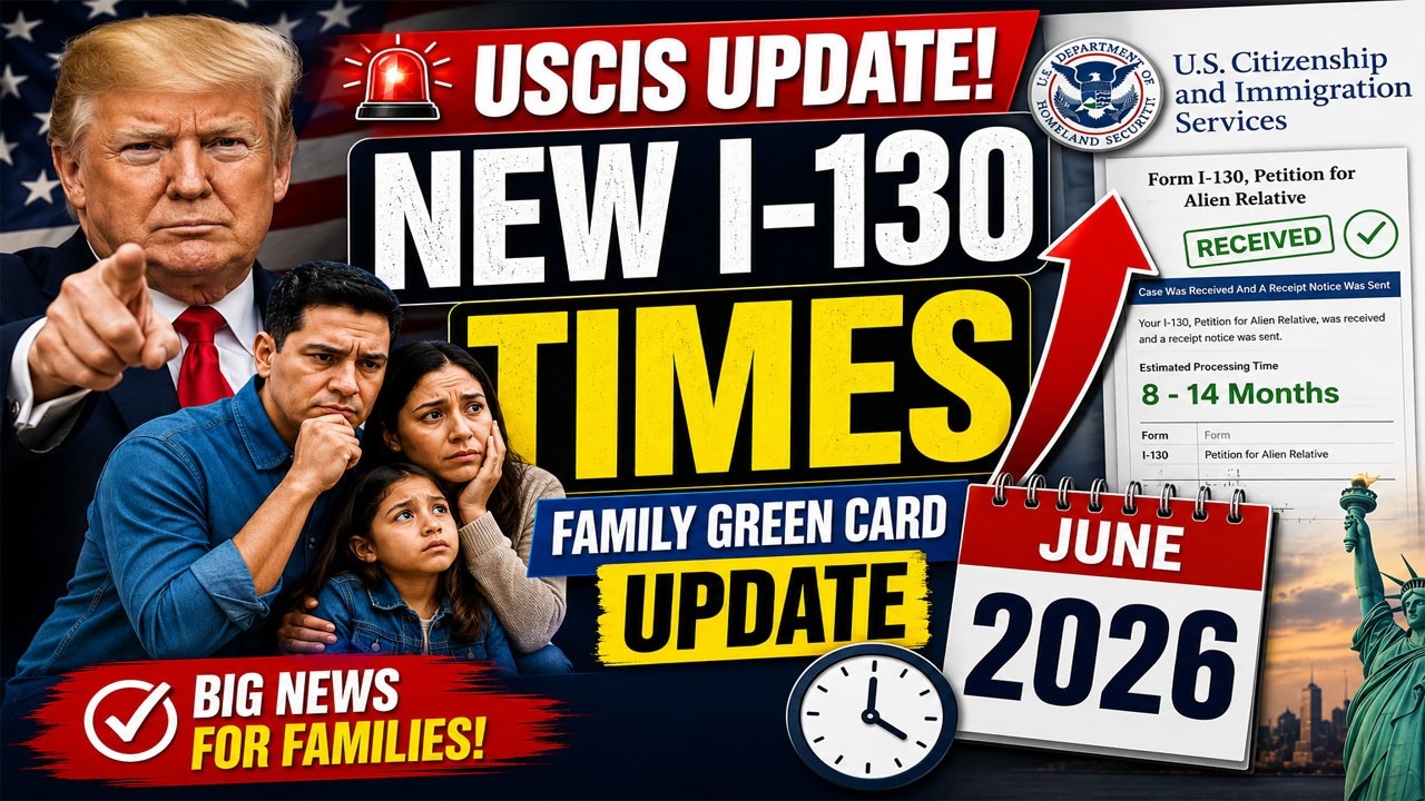 🚨 Обновленные сроки USCIS по форме I-130 | Новости обработки семейных грин-карт | Июнь 2026