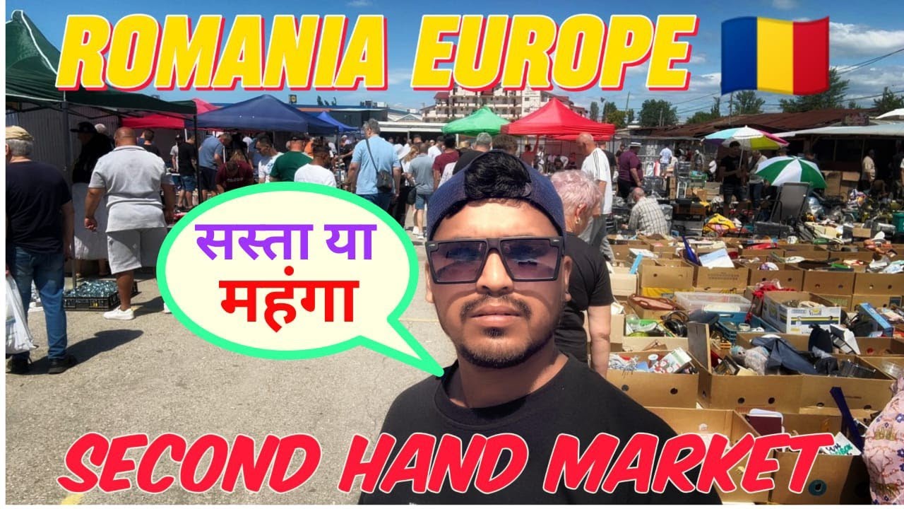 ROMANIA 🇷🇴 में सेकंड हैंड मार्केट || Ploiesti Near Afi ||Full Market Tour