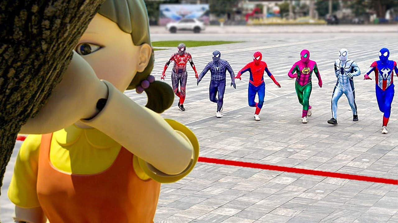 What If 6 Spider-Man Bros In 1 House || ??? Hey Everyone, Fight Game !!, Bros join Squit game !!