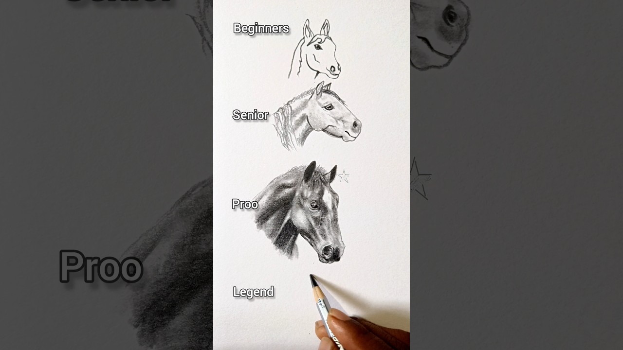 how to draw a horse 🐴😱🔥#art #drawing #youtubeshorts #shorts #viral #@ArtwithBir_9