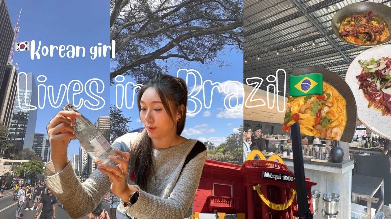 (KOR/POR/ENG)Korean Girl🇰🇷Lives in Brazil🇧🇷 VLOG⎮상파울루 브이로그⎮ep3. 어학원등록,파울리스타거리, MASP식당, 이비라푸에라공원