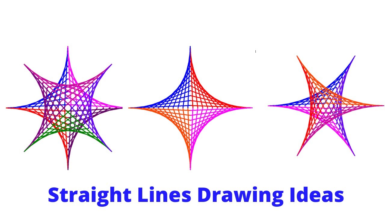 How to Draw Parabolic Curves | Parabolic Art Designs | Curve Stitching Patterns