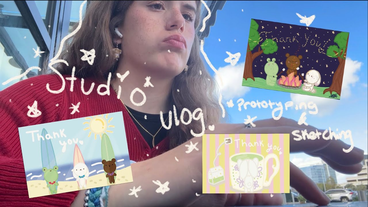 Studio Vlog #8 | First studio vlog of 2026 working on prototyping and Thank you cards 🌱🫶🏻☺️