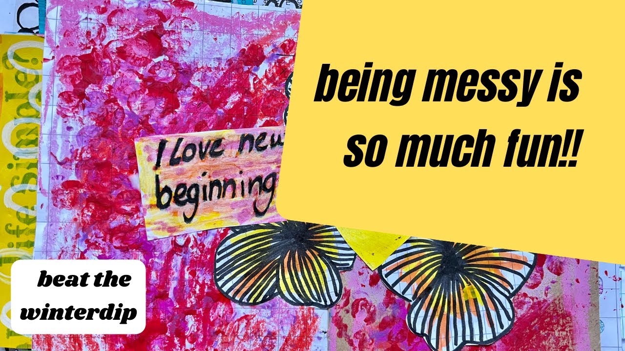 A new junk journal/art journal page, art tutorial, mindful creative