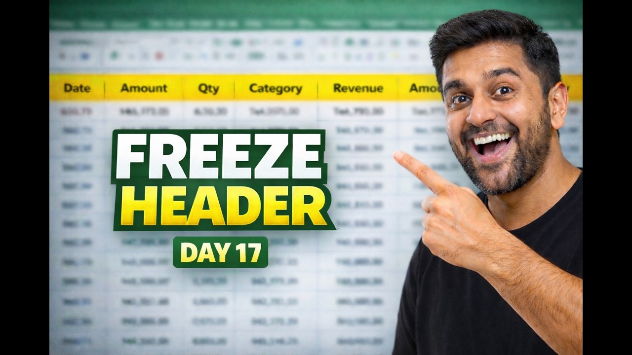 Excel Freeze Panes Explained in 1 Minute-Day 17