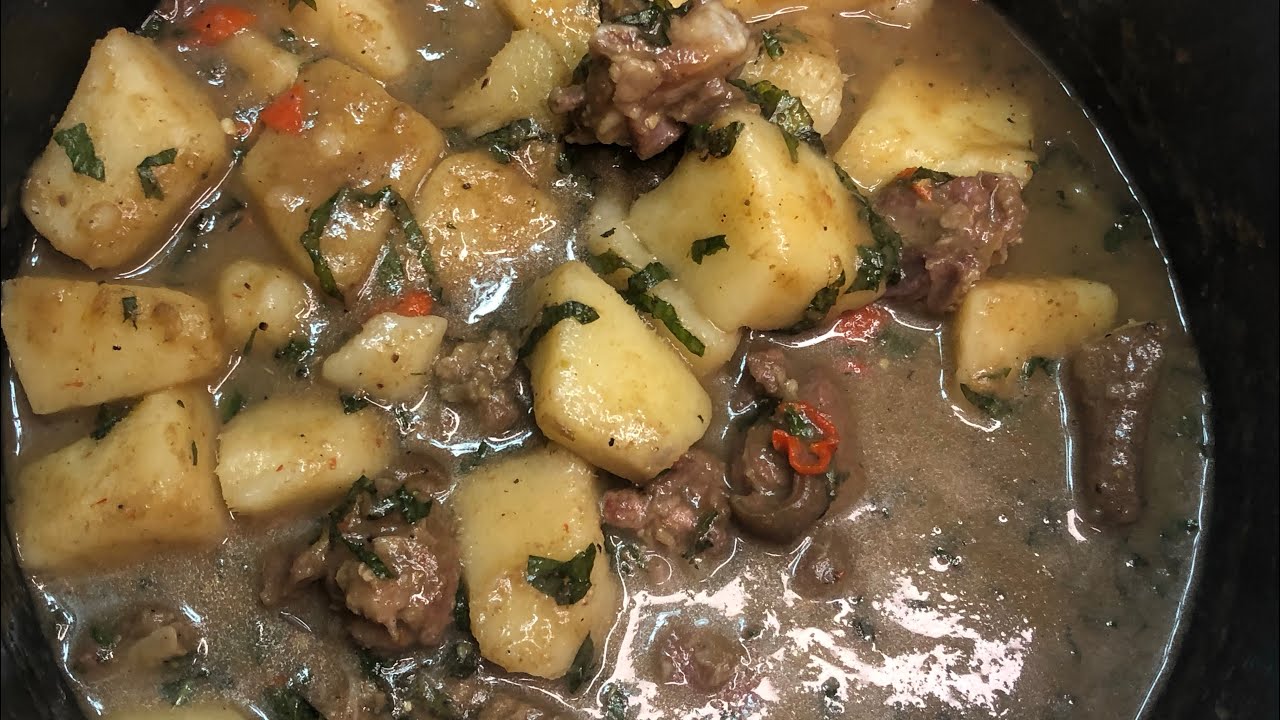 How to make Yam peppersoup with goat meat Preciousness