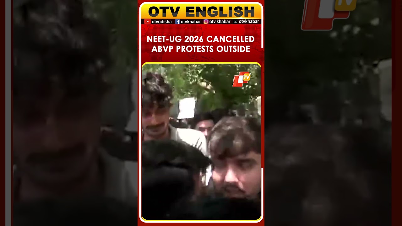 NEET-UG 2026 Exam Cancellation: ABVP Workers Protest Outside NTA Office
