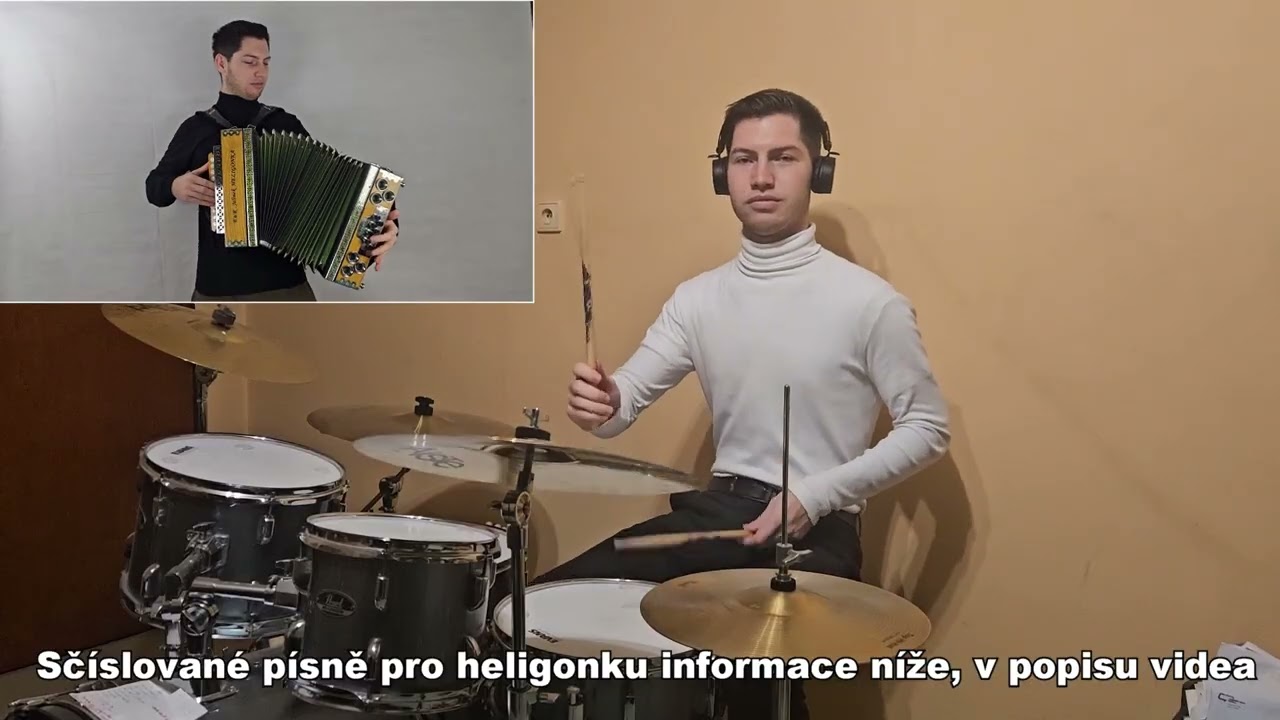 Heligonka + bicí souprava- Dobrý večer frajárečka moja