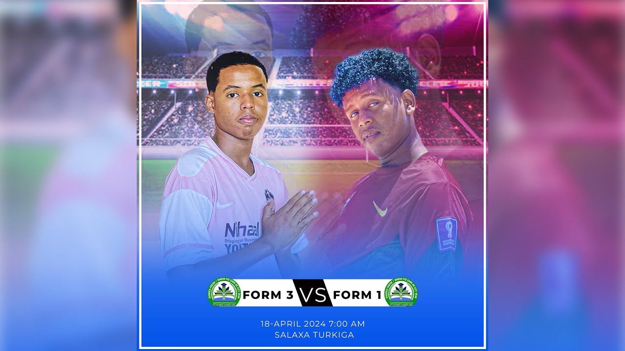 Caharka 14aad football match day poster design -- (poster kulan cayaar kubadda cagta)