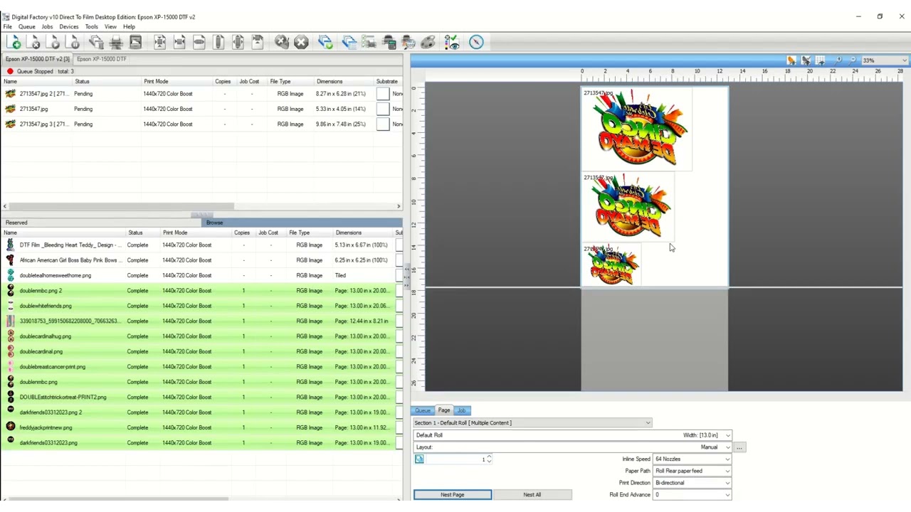 Duplicating images, cropping images, nesting images, and copying images, in Cadlink