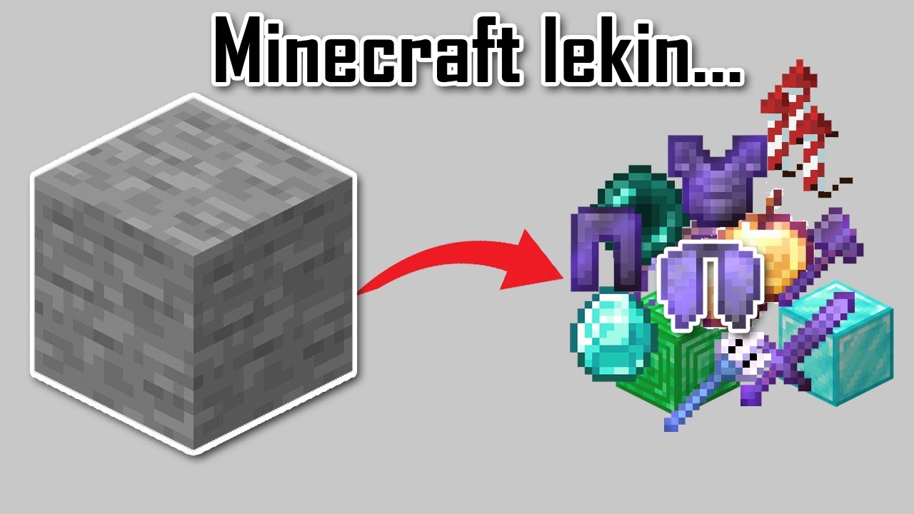 Minecraft Lekin toshdan Epic narsalar tushadi | O'zbekcha minecraft 