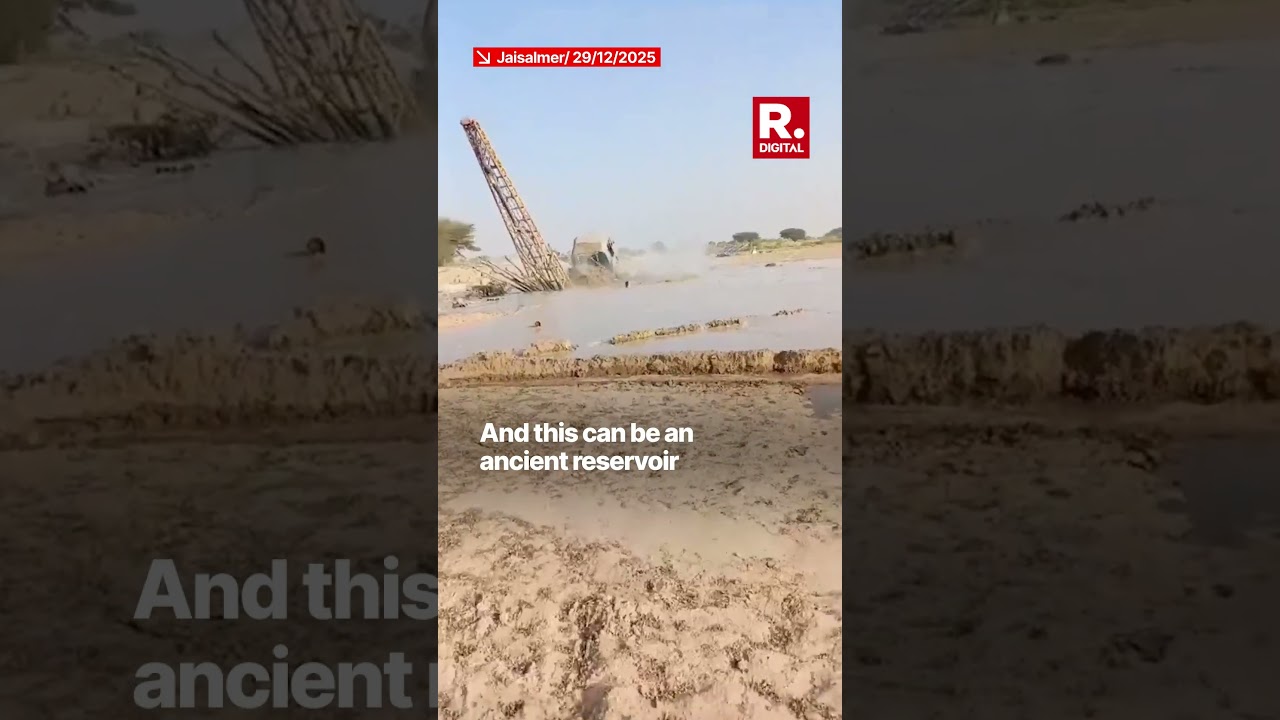 Ancient Saraswati River Resurfaces? Water Emerges in Jaisalmer Desert During Borewell Digging