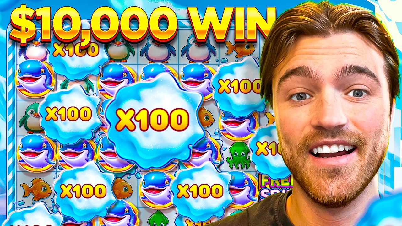 Я выиграл 10 000 долларов на новом игровом автомате Snow Party!!!!!!!!