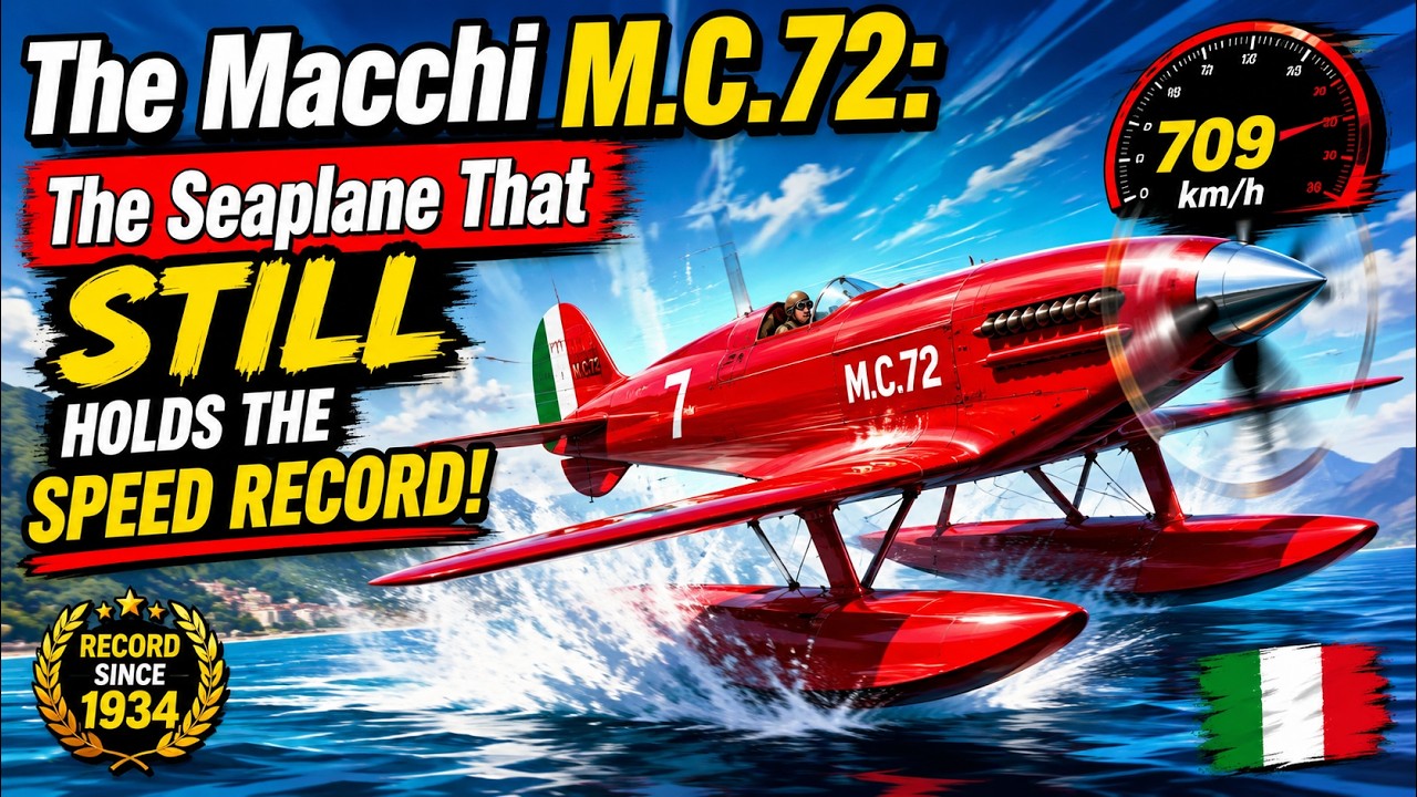 ✈️🔥 The Macchi M.C.72: The Seaplane That STILL Holds the Speed Record!