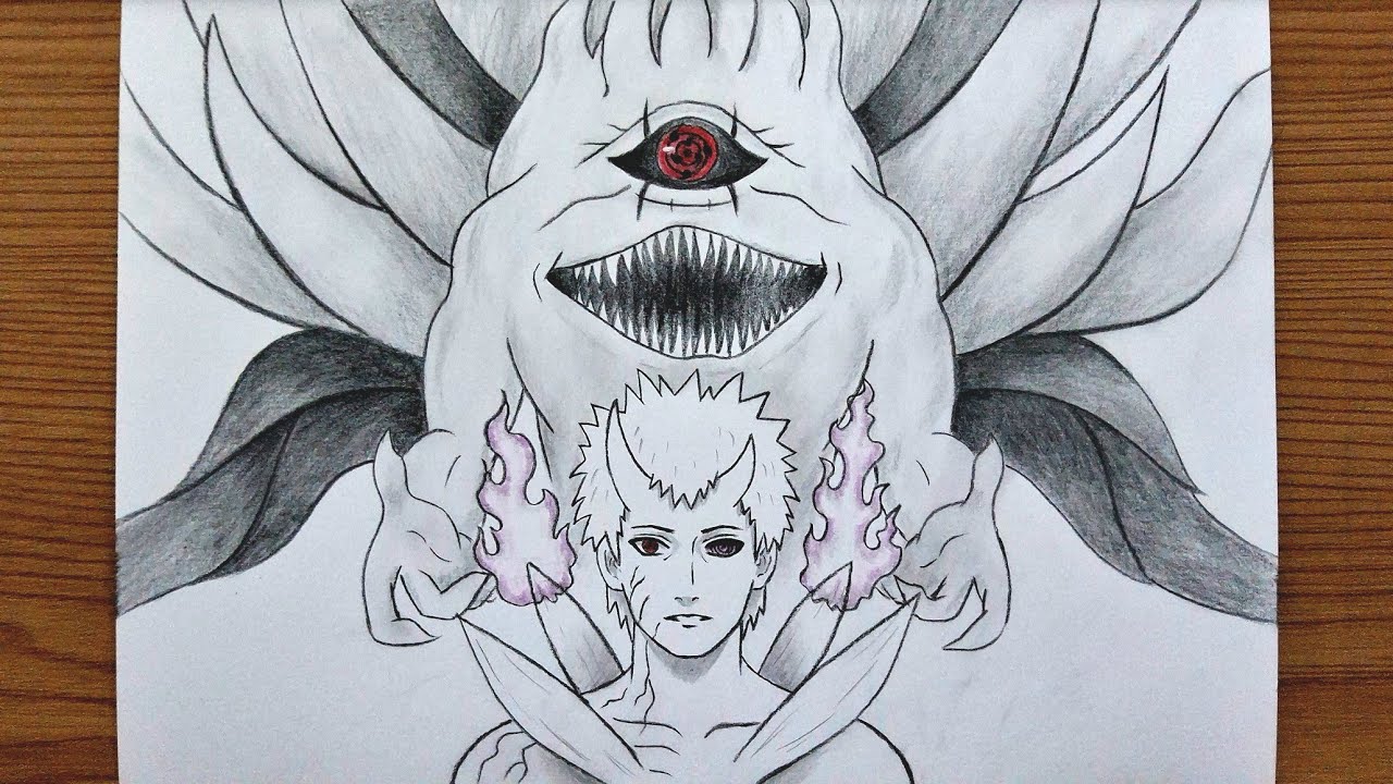 How To Draw Obito And Ten Tails || Epic Pencil Drawing Tutorial