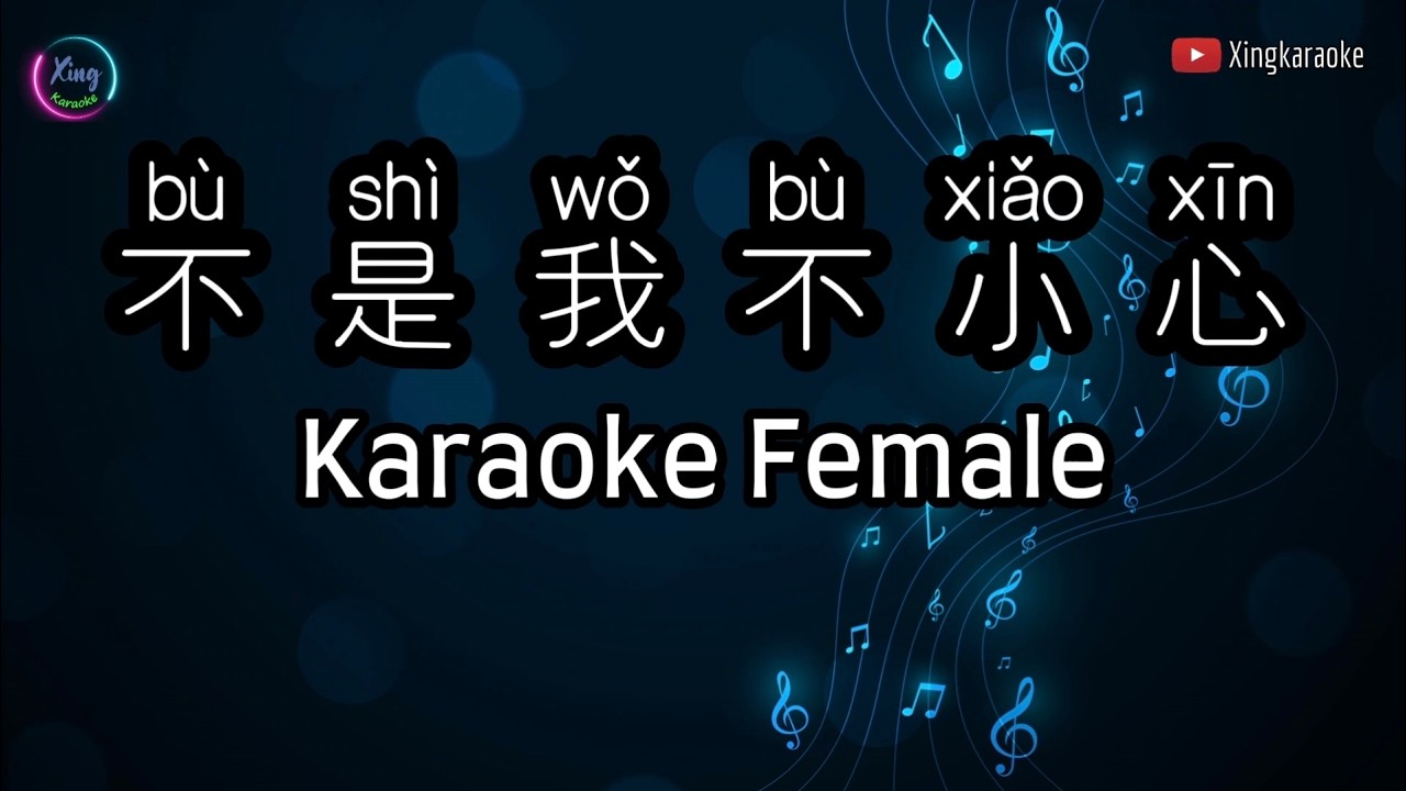 不是我不小心 Bu Shi Wo Bu Xiao Xin Karaoke Female | Mandarin Karaoke No Vocal