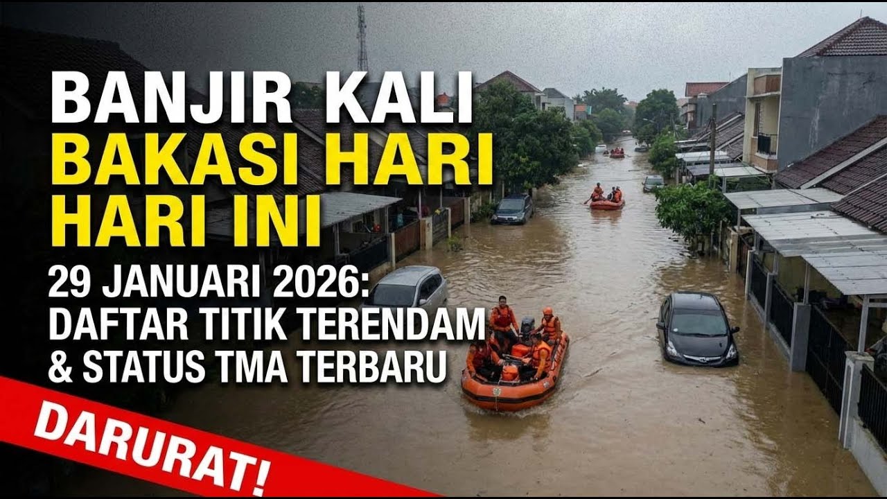 Banjir Kali Bekasi Hari Ini 29 Januari 2026: Daftar Titik Terendam dan Status TMA Terbaru