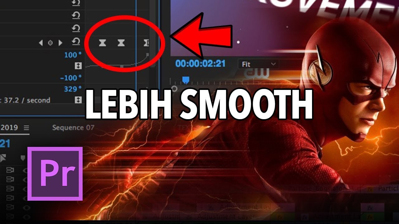 Memodifikasi keyframe supaya objek bergerak lebih smooth