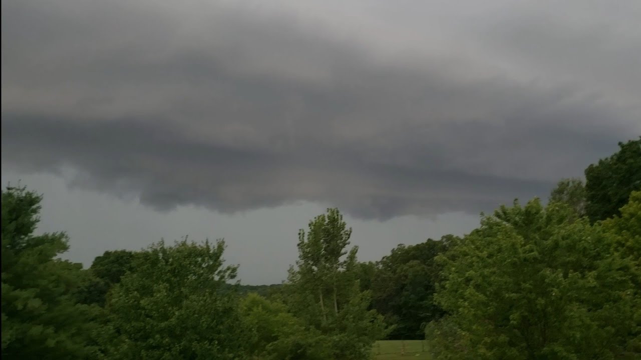 Severe warned storm with intense thunder and lightning