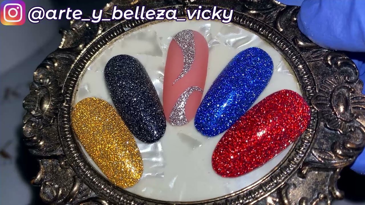 ¿Conocías el Glitter Efecto REFLECTIVO? - decoración de uñas para principiantes