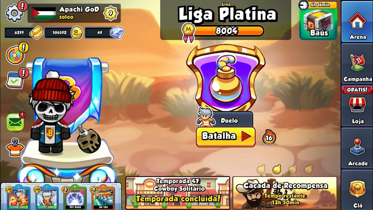 TEMPORADA 47| PEGANDO 8000 TROFÉUS| FULL DUELO - BOMBER FRIENDS