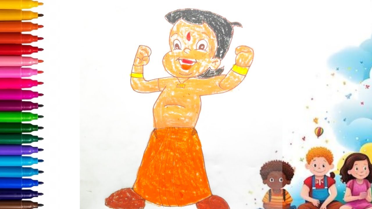 Drawing for Chhota Bheem colour drawing pics children