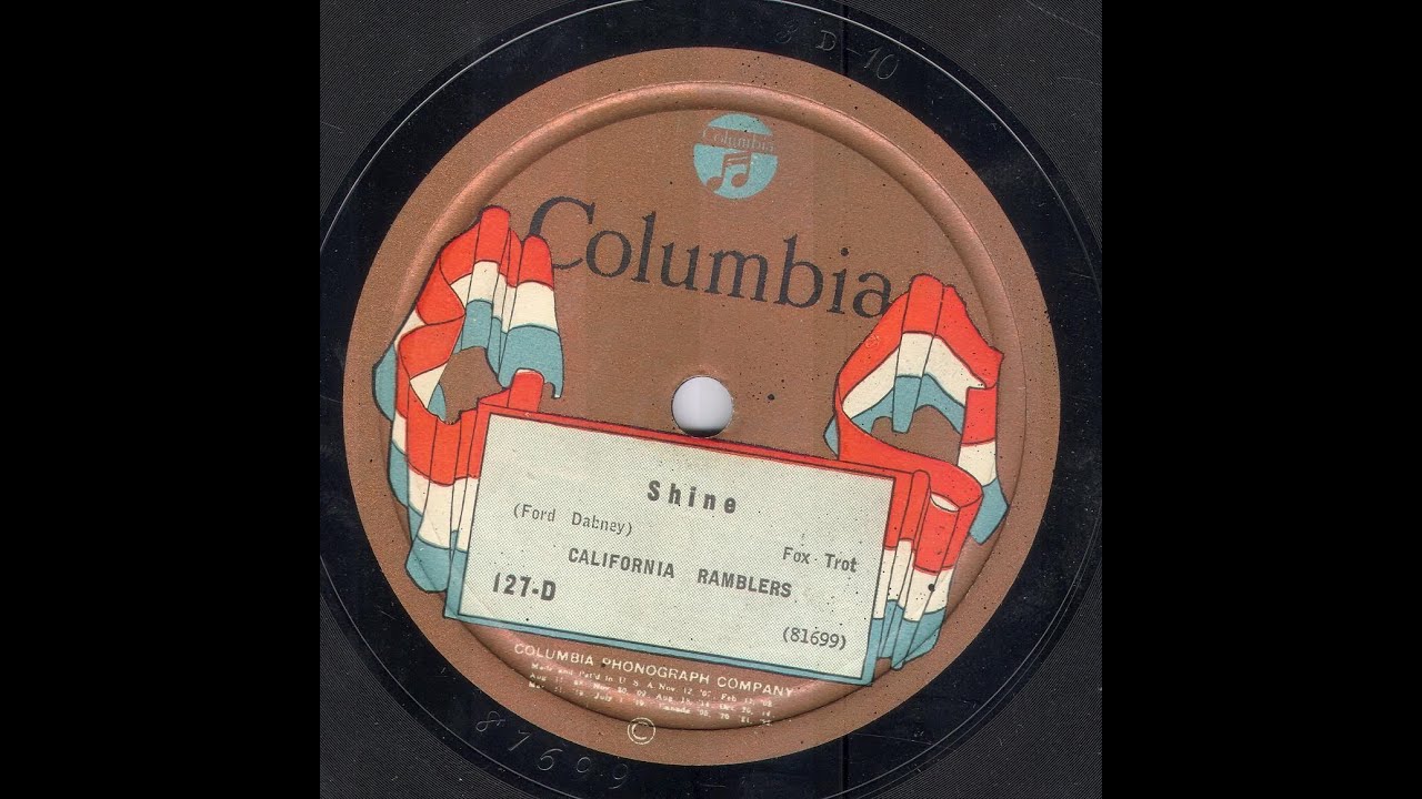 California Ramblers “Shine” (1924) Columbia 127-D Adrian Rollini, Irving Brodsky, Arnold Brillhart