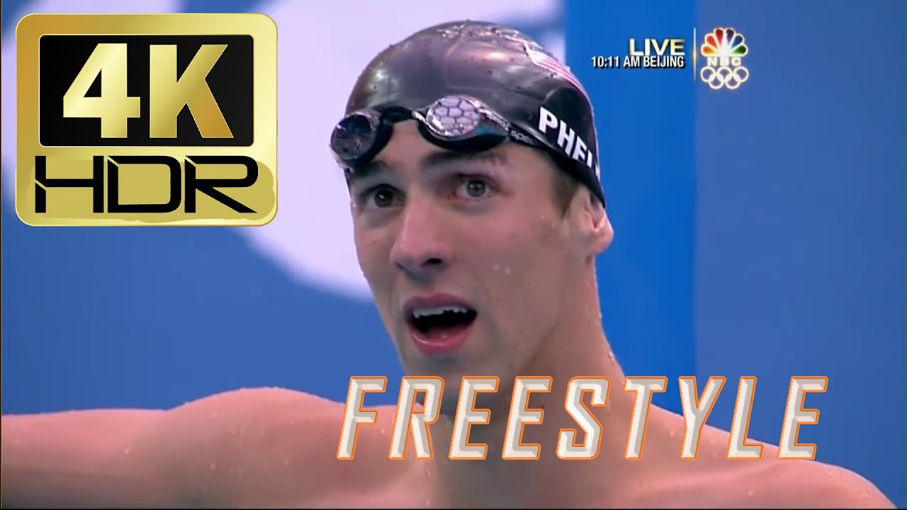 - 4K 60FPS HDR - Michael Phelps - 200m Freestyle World Record - 2008 Beijing Olympics -