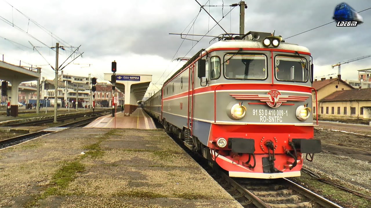 Brașoveanca 410 009-1 & Trenul Baia Mare-Cluj-București Nord în Gara Cluj Napoca - 10 Ianuarie 2025